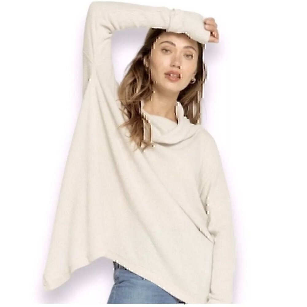 FREE PEOPLE JUICY LONG SLEEVE, STONE COLD, 100% COTTON, SIZE XSMALL - Picture 2 of 8